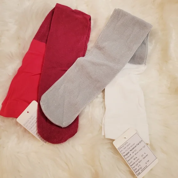 Lot Chaussettes Et Collants Fille NORDSTROM Rose/blanc - Taille S, Neuf Avec étiquettes